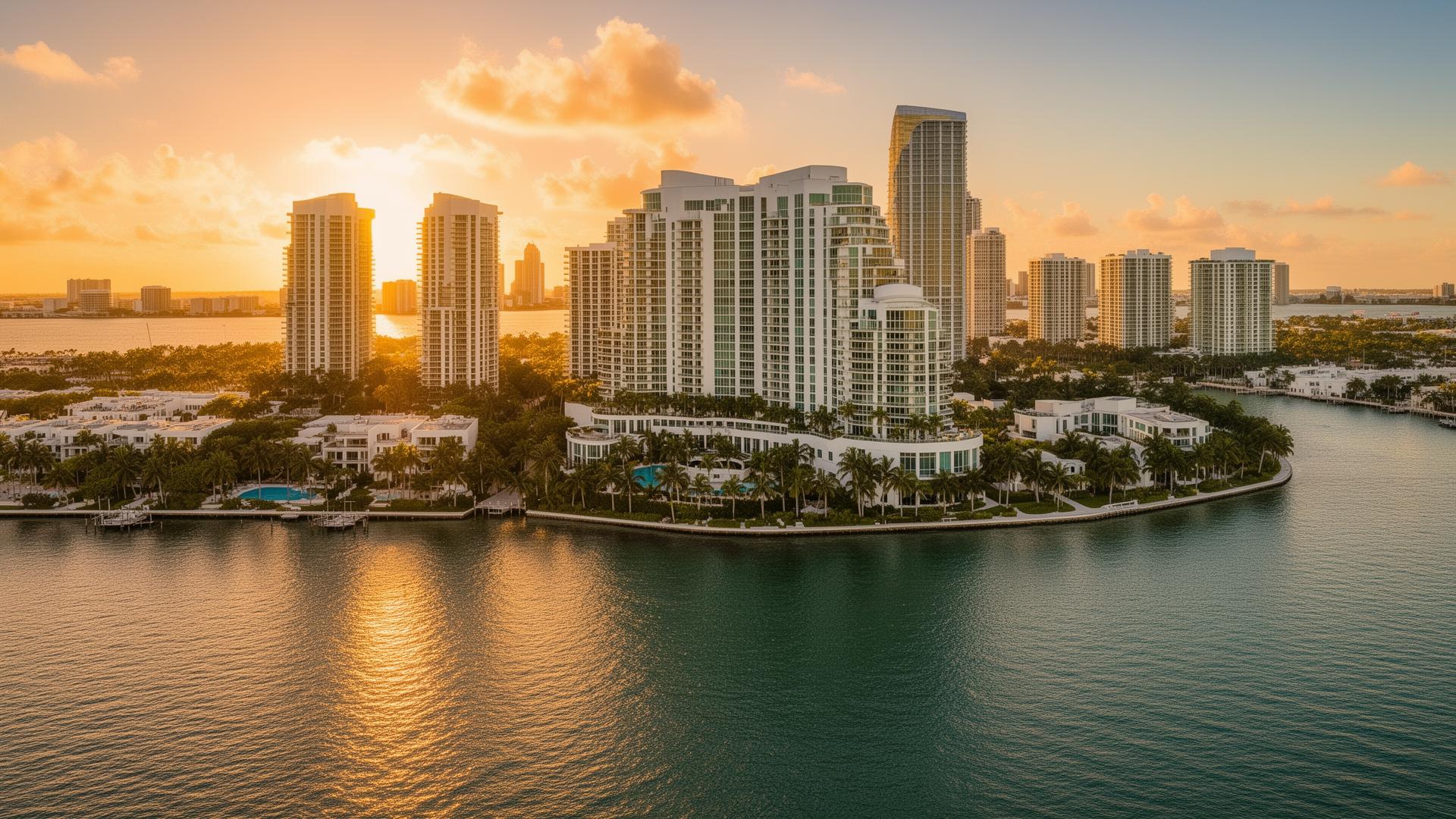 Miami waterfront skyline for Spanish-language real estate representation