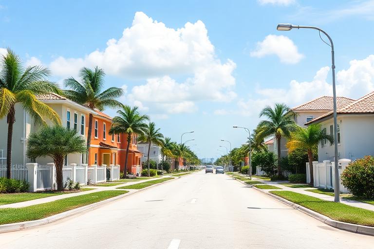 Gráfico de tendencias del mercado inmobiliario de Miami con datos de precios por vecindario