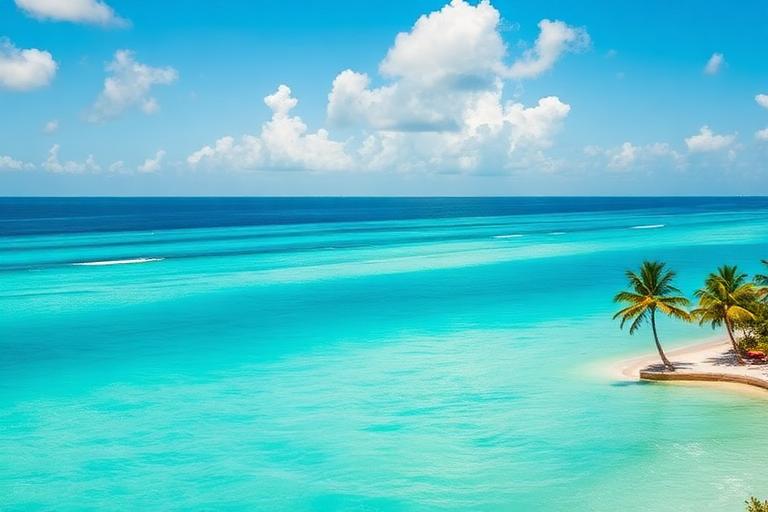 Propriedade à beira do oceano em Miami com águas turquesa do Atlântico e vistas de praia de areia branca de varanda de luxo